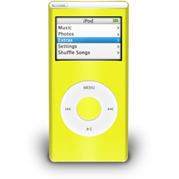 iPod Nano Yellow On Icon 256x256 png